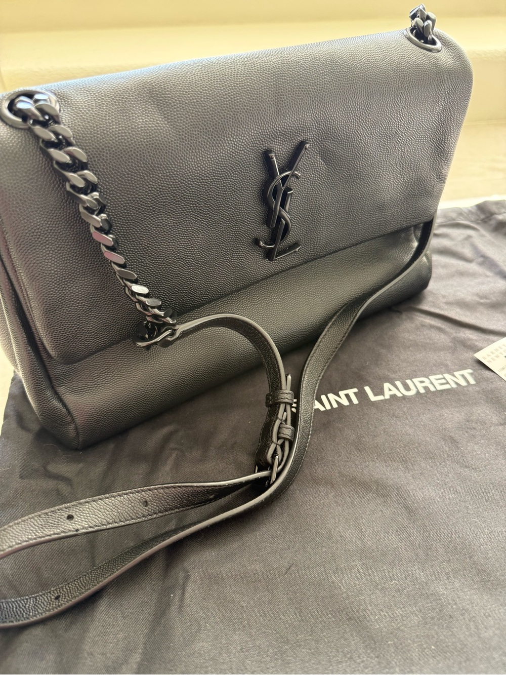Saint Laurent Black West Hollywood Chain Shoulder Bag